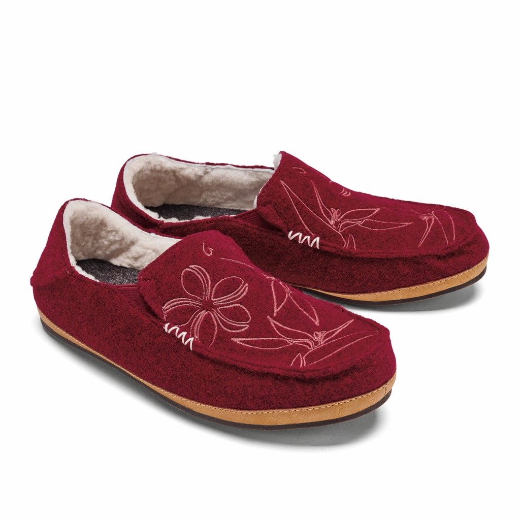 Olukai Women's Nohea Kilohana Slipper - Red Ochre / Golden Sand US530-679